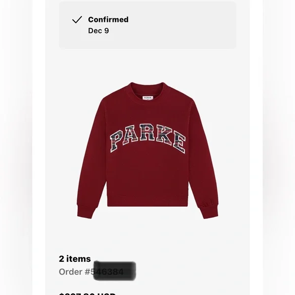 PARKE L/XL Holiday Plaid Maroon Mockneck (fleece) - Picture 2 of 2